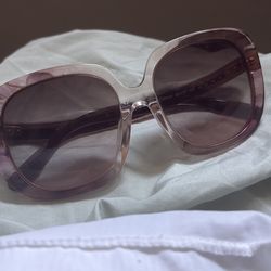 Transparent pink ombre coach sunglasses