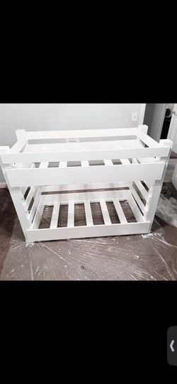 Toddler Bunk bed USING CRIB SIZE MATTRESS 