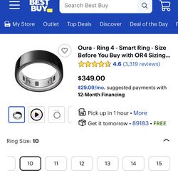 Oura Ring Size 10 Black