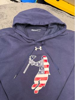 Under Armour Lacrosse USA American Flag Hoodie in Men’s XL