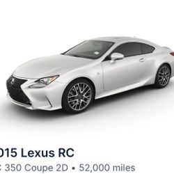 2015 Lexus RC350 F Sport AWD Coupe | Only $22,XXX