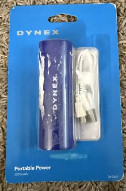 Dynex Portable Power bank with cable (New) - 2000 mAh