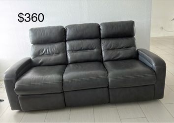 Leather electric sofa