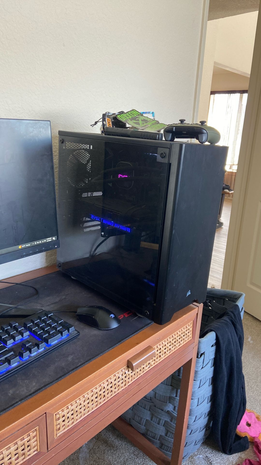 Gaming computer setup