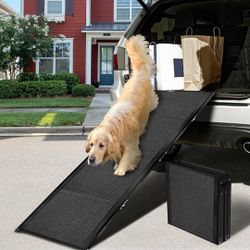 71”L*19.7”W Extra Wide & Long Dog Ramp for Car Truck SUV, Portable Folding Pet Ramps for Small Medium Large Dogs and Cats