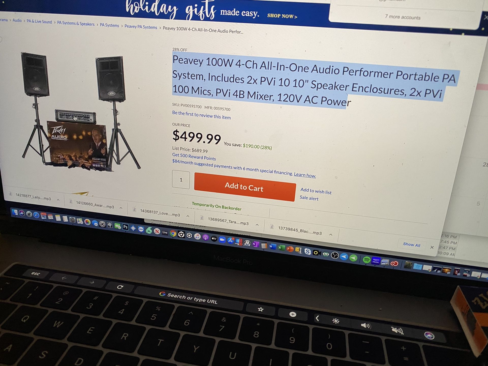 Peavey PVi10 2 way speaker system