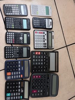 Lot of 10 Mixed Calculators