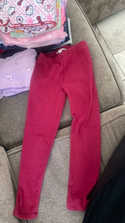 Burgundy fleece leggings