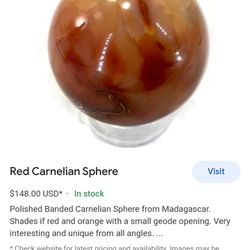 Red Camelian Sphere
