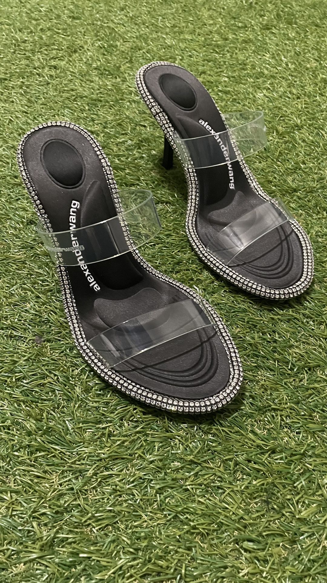 Alexander Wang Kira Slide Sandal Heel Size 37 (7-8) W $250.00