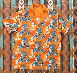 San Diego Gulls AHL Button Up Hawaiian Shirt 2026 Hockey Give Away Medium/Large