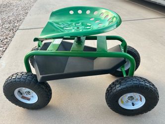 ONE STOP GARDENS Rolling Work Seat with Tool Tray