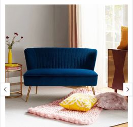 Navy Blue Love Seat w/ 2 Matching Side Chairs *NEW IN BOX*