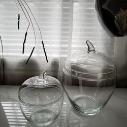2 vintage Apple candy dish 