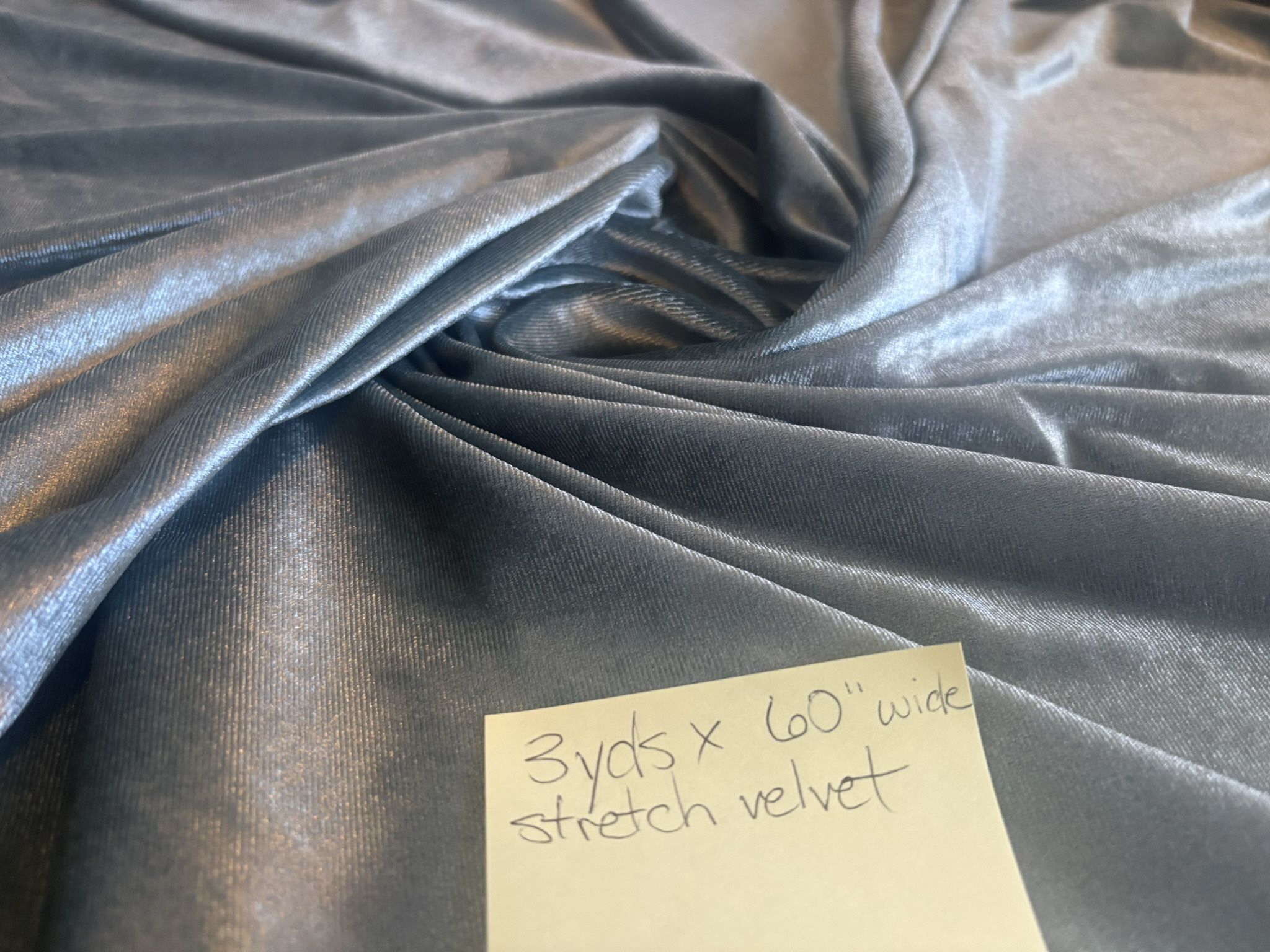 3 Yards Beautiful Stretch Velvet Sage Fabric