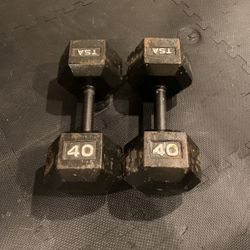 Classic Sports Authority 40lb Cast Iron Dumbbell Pair 