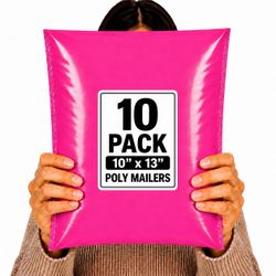 Pink Poly Mailers 10x13 – 10 Pack
