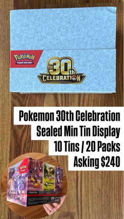 Pokémon TCG 30th Celebration Mini Tin Display Box