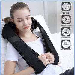 Deep Tissue Pain Relief Neck Massager, Heat Shiatsu Shoulder and Back Massager 