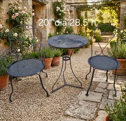 Can Deliver Mismatched 1950s Wrought‑Iron Bistro Set