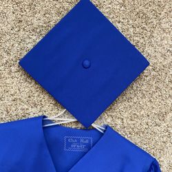 Royal blue Graduation Cap And Gown