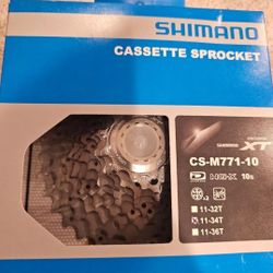 Shimano Deore XT CS-M771-10 11-34T 10 speed Cassette, New In Box Bicycle