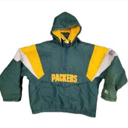 Vintage 90s NFL Green Bay Packers STARTER Jacket Pullover Size Men’s XL
