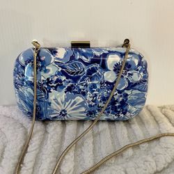 Lily Pulitzer Blue Coastal Clutch 
