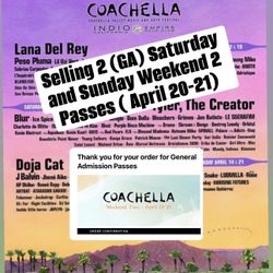 Coachella Saturday & Sunday Passes