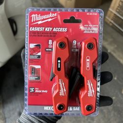 Milwaukee 17-Key Folding Hex Key Sets - SAE/Metric