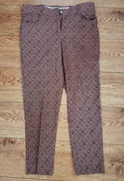 Women's Chestnut Square Pattern Pants Size 10