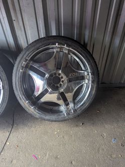 22 chrome rims and tires