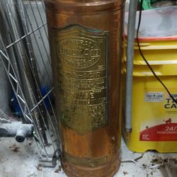 Two Brass Fire Extinguisher Lamps 