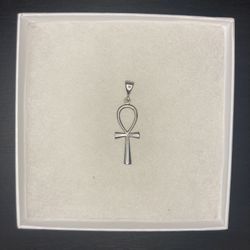 Egyptian Ankh Necklace Sterling Silver