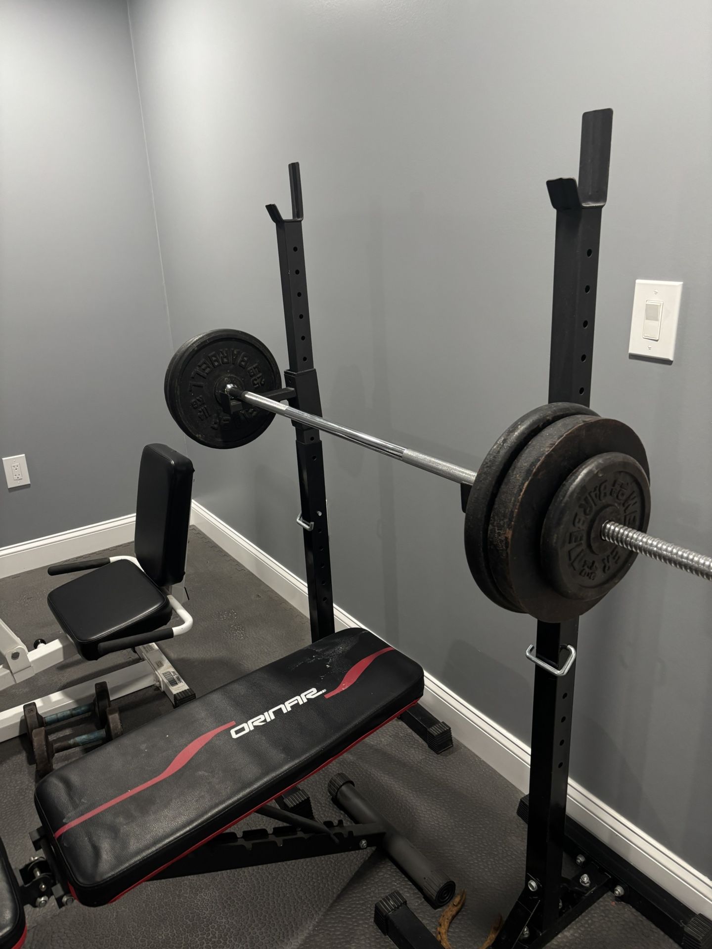 Barbell and weight plates