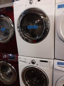 LG front load washer and dryer set working perfectly with 4 months warranty