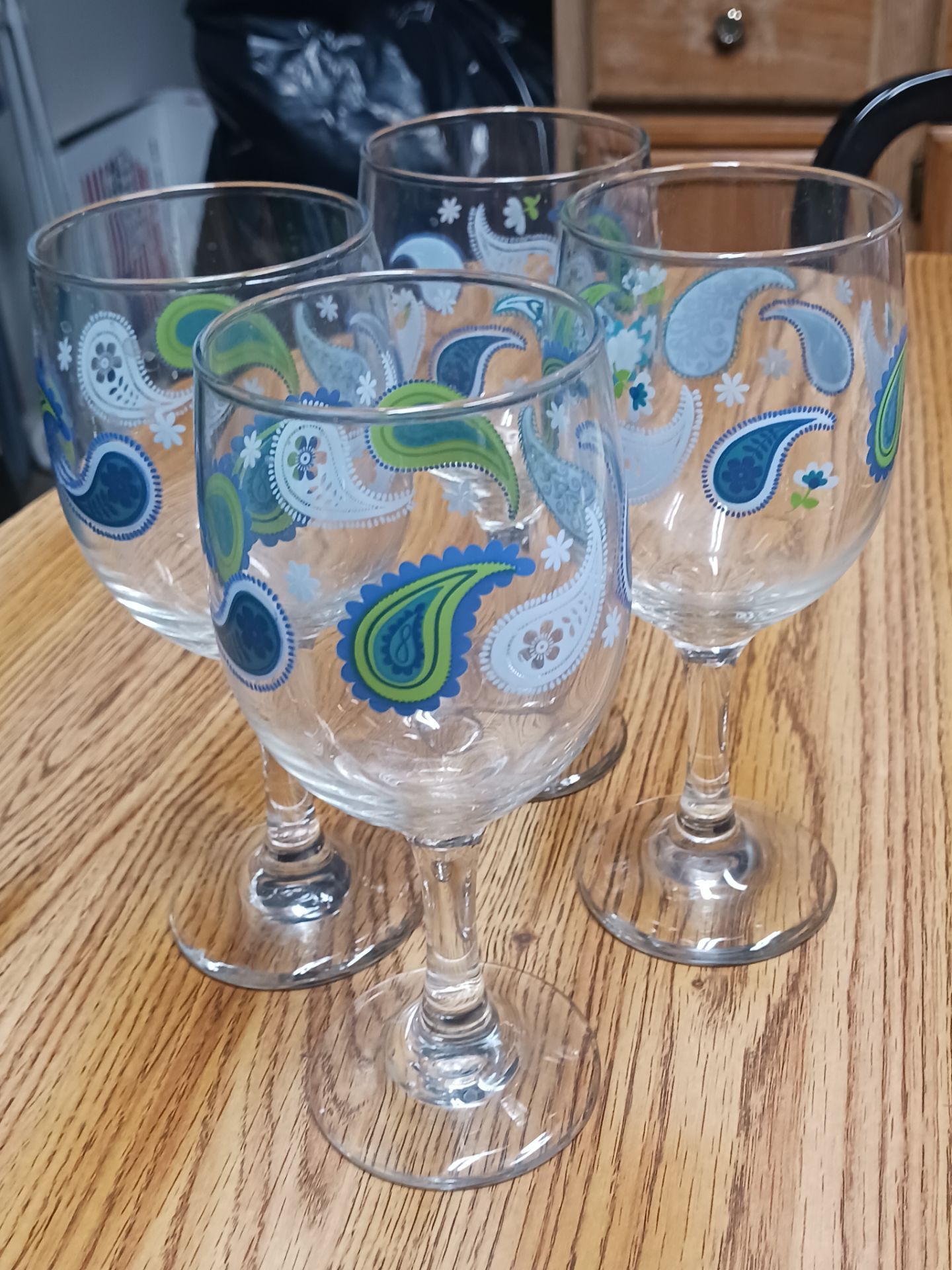 Beautiful decorative wine glasses