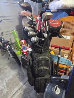 Cleveland Golf Bag with Full set of clubs and Ping & Taylor Made Drivers