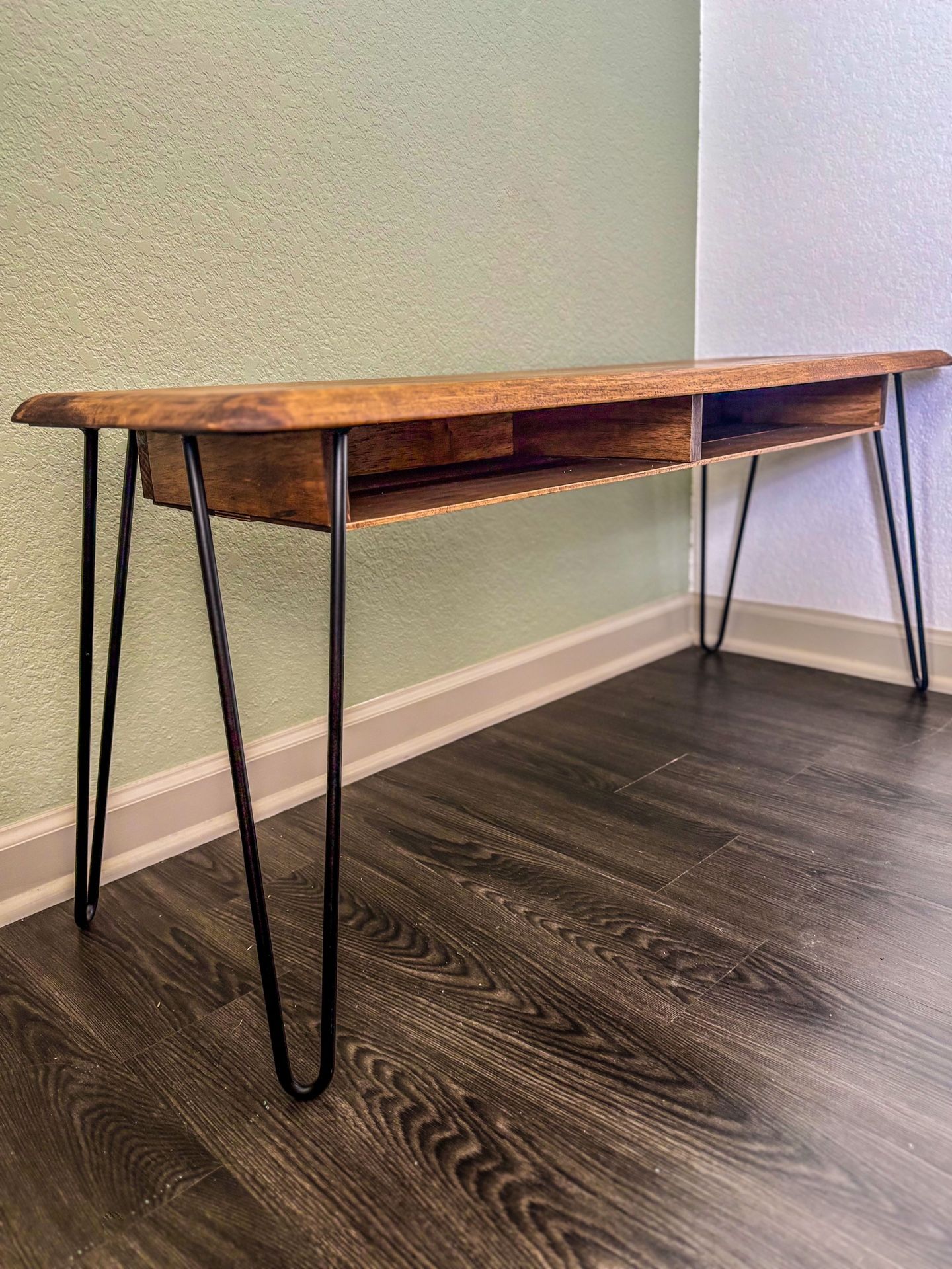 Wooden And Metal Coffee Table