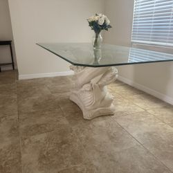 4 Dolphin In Waves Dining Room Table OBO