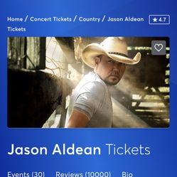 2 Jason Aldean tickets!