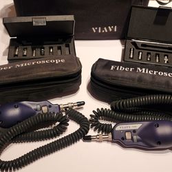 2 VIAVI P5000i Fiber Optic Inspection Microscope Kit w/ Tips