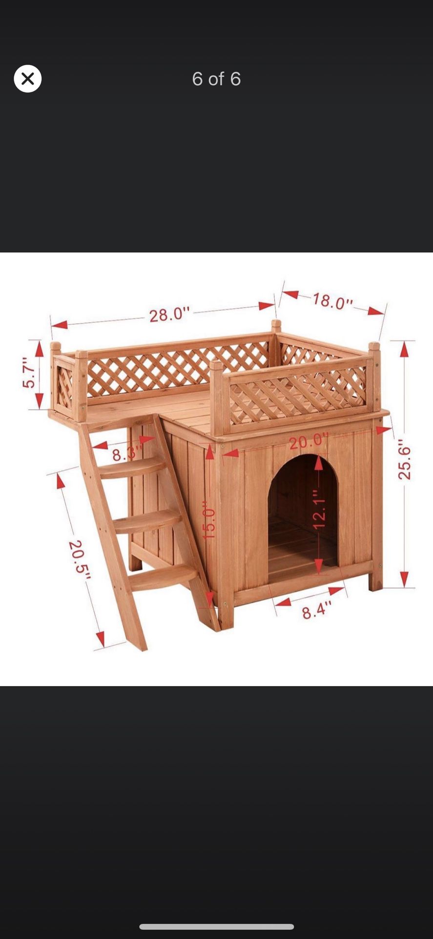 Wooden dog/cat house