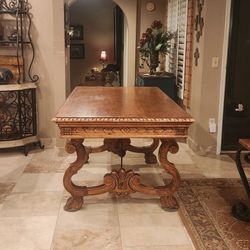 Antique Dining Table With Claw Feet