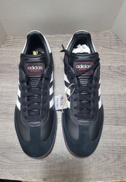 Adidas Samba Classic Shoes Black White Gum Sole Size 11.5