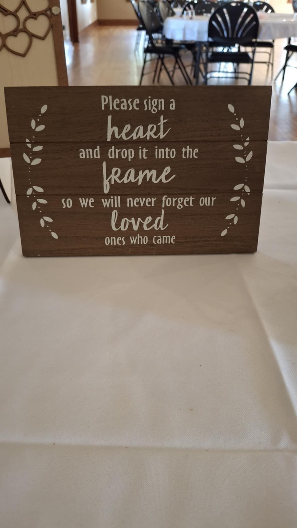 Sign a Heart Wooden Sign