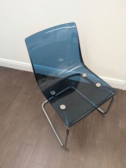 IKEA Tobias Chair – Blue / Chrome Base