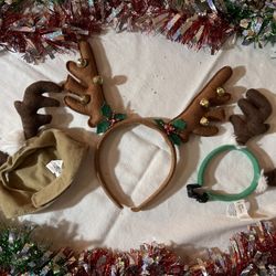 Christmas Reindeer Headbands For Cats