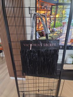 Victoria's Secret Black Fringe Tote Bag