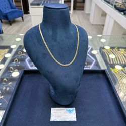 14k gold chain mariner / solid 4,5 mm by 24 inch